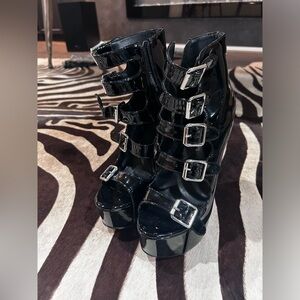 Patent Leather Sky High Stilettos Size 7